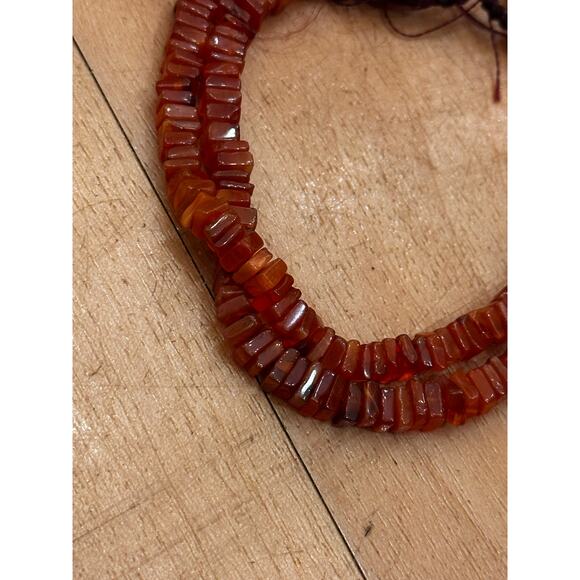 Fall Colors Orange Agate Amber Gemstone Bracelet - Picture 2 of 5